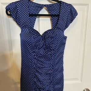 Guess blue satin dress